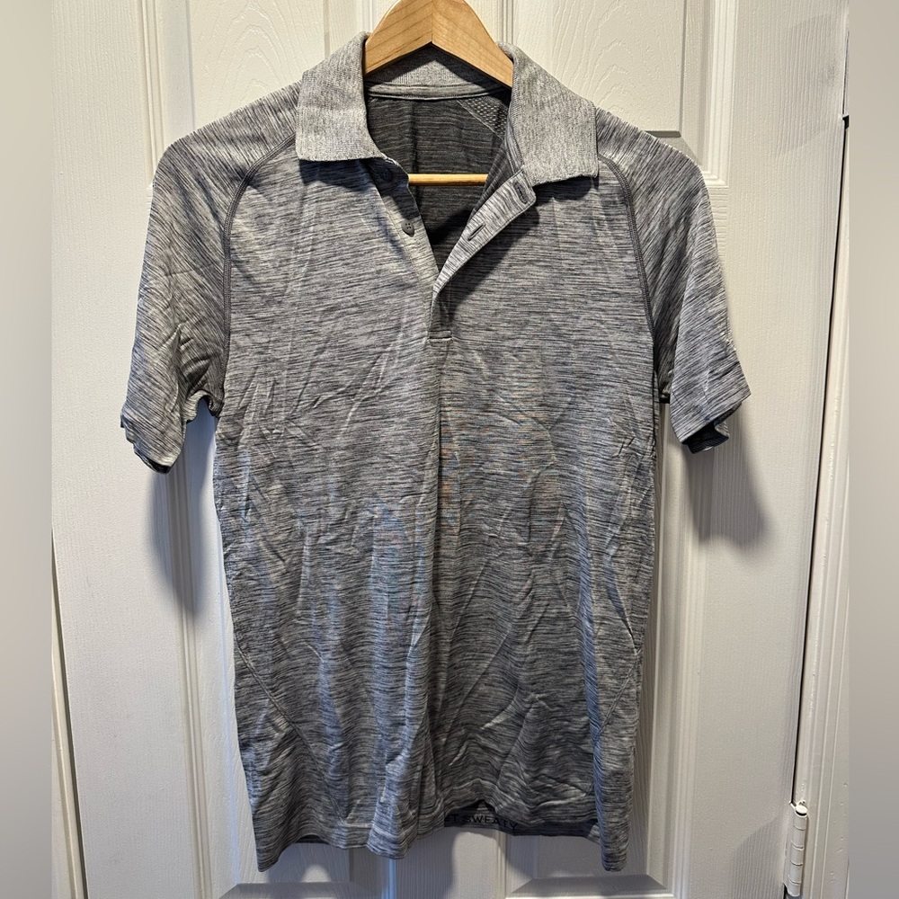 Lululemon Metal Vent Tech Polo - Heather Grey - Size Small